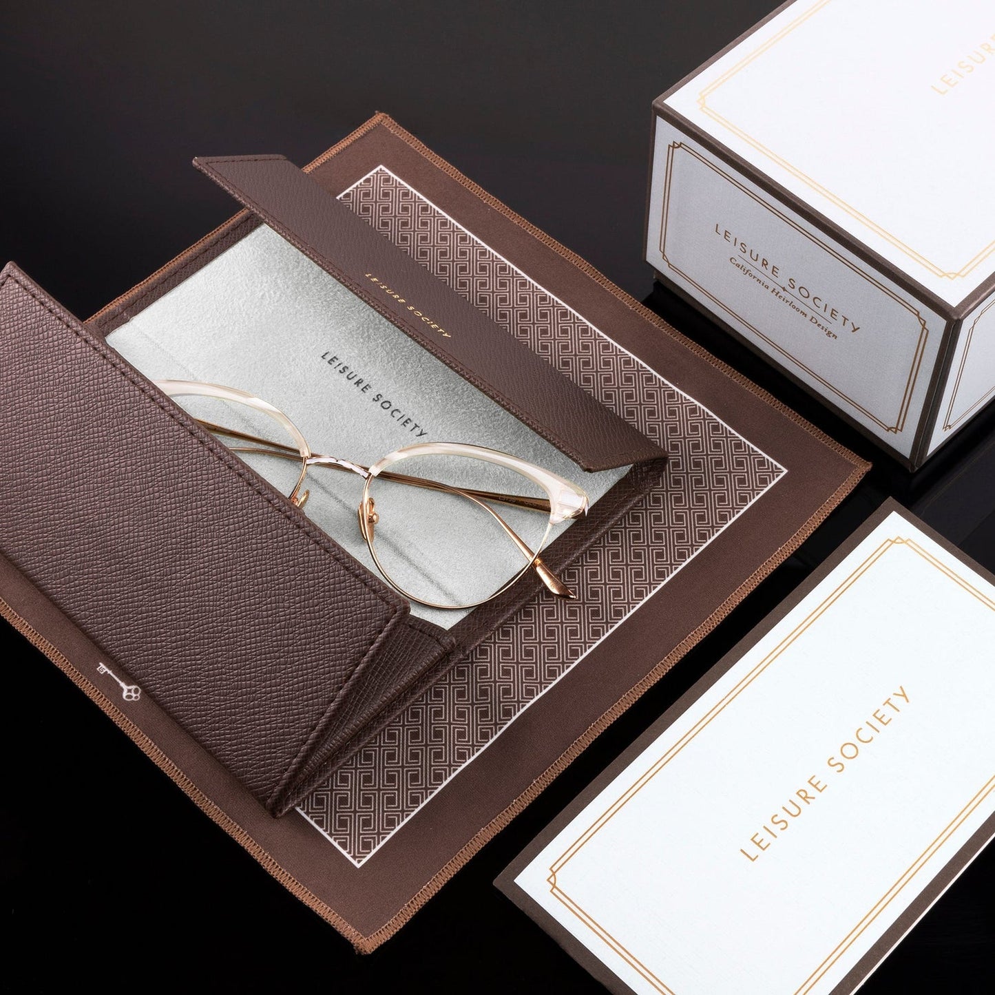 [18K Rose Gold / Black Tortoise (Brown Lens)]