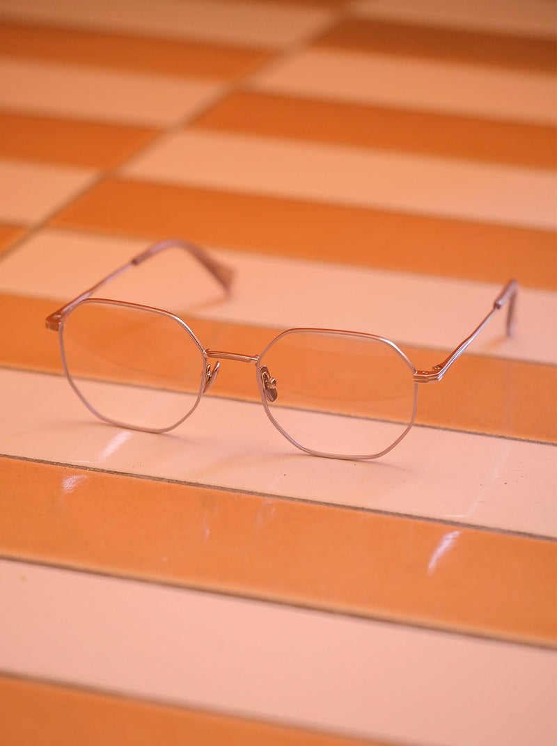 [Brushed Light Gold + Khaki / Clear]