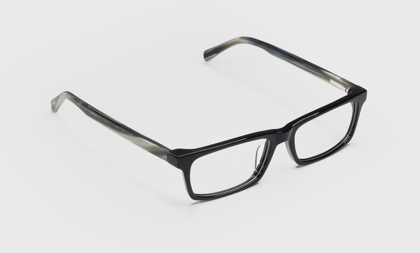 [18 - Black Front with Horn Temples]