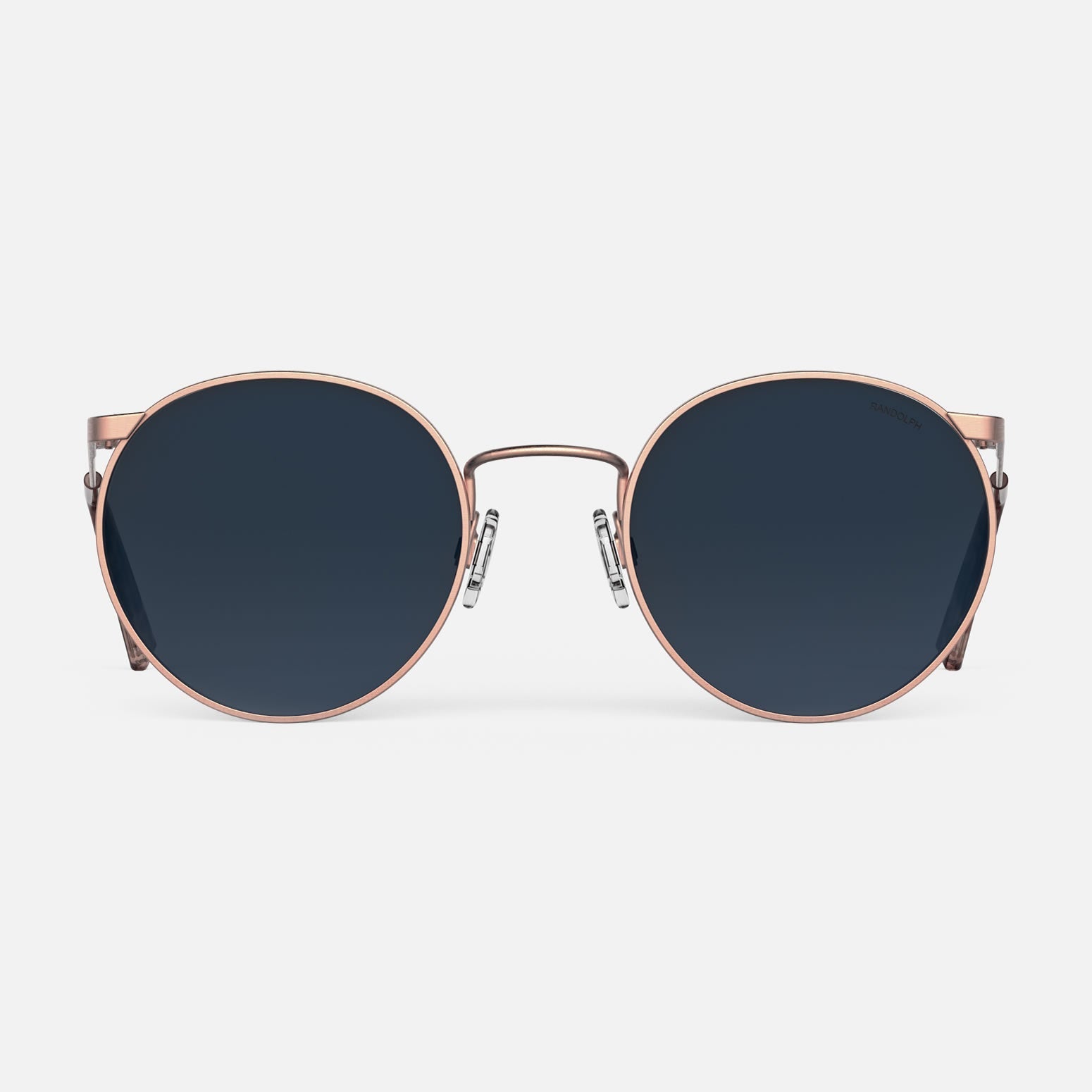 [22k Satin Rose Gold & Slate Polarized Gradient Nylon Lens]