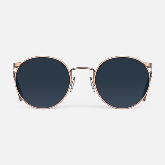 [22k Satin Rose Gold & Slate Polarized Gradient Nylon Lens]