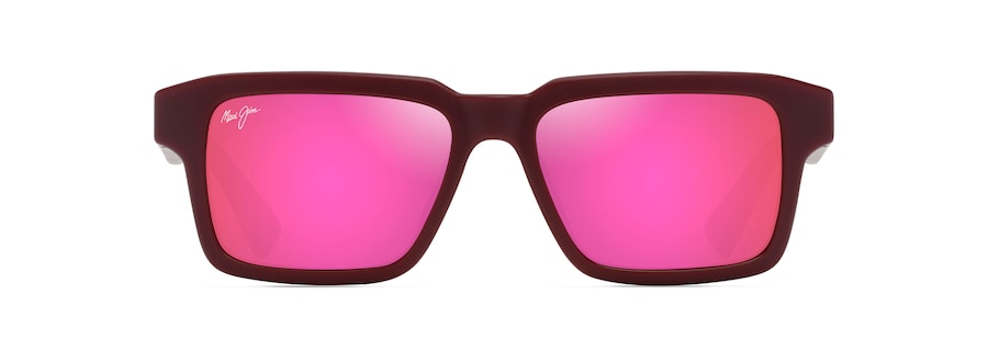 [Maui Sunrise Lenses, Matte Burgundy Frame]