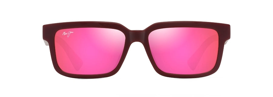 [Maui Sunrise Lenses, Matte Burgundy Frame]