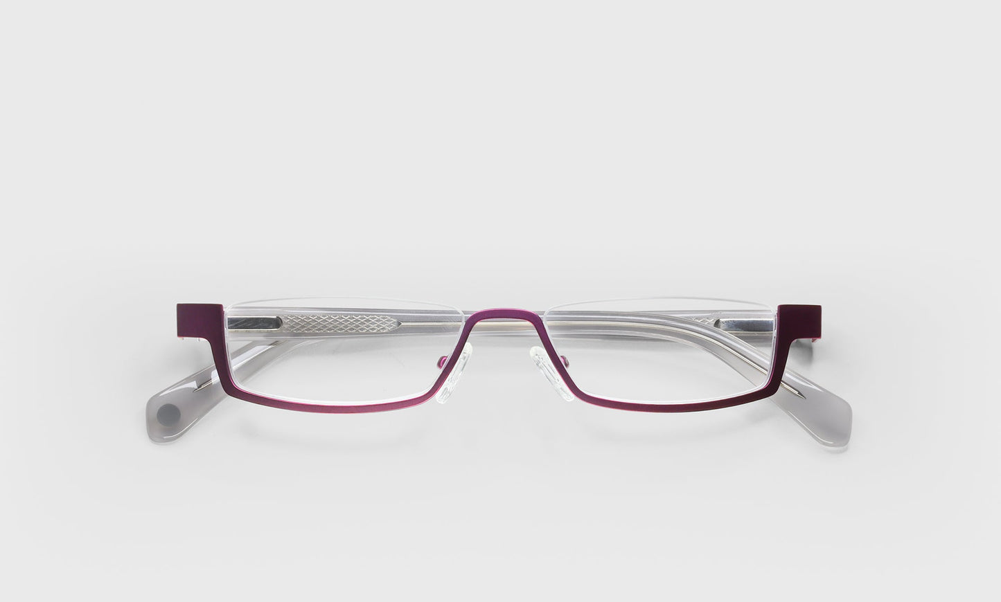 [44 - Burgundy Front with Grey Crystal Temples]