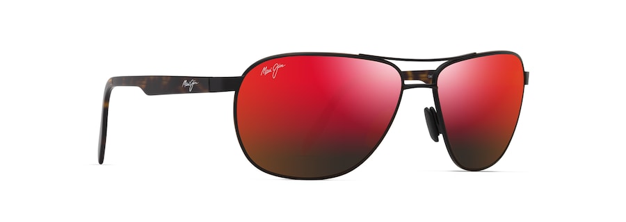 [Hawaii Lava™ Lenses, Matte Black Varnish With Dark Havana Frame]