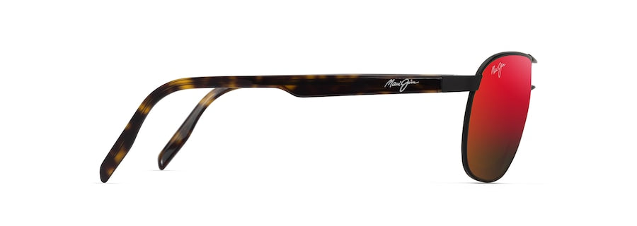 [Hawaii Lava™ Lenses, Matte Black Varnish With Dark Havana Frame]