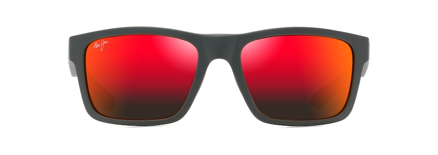 [Hawaii Lava™ Lenses, Dark Grey With Brick Red Frame]