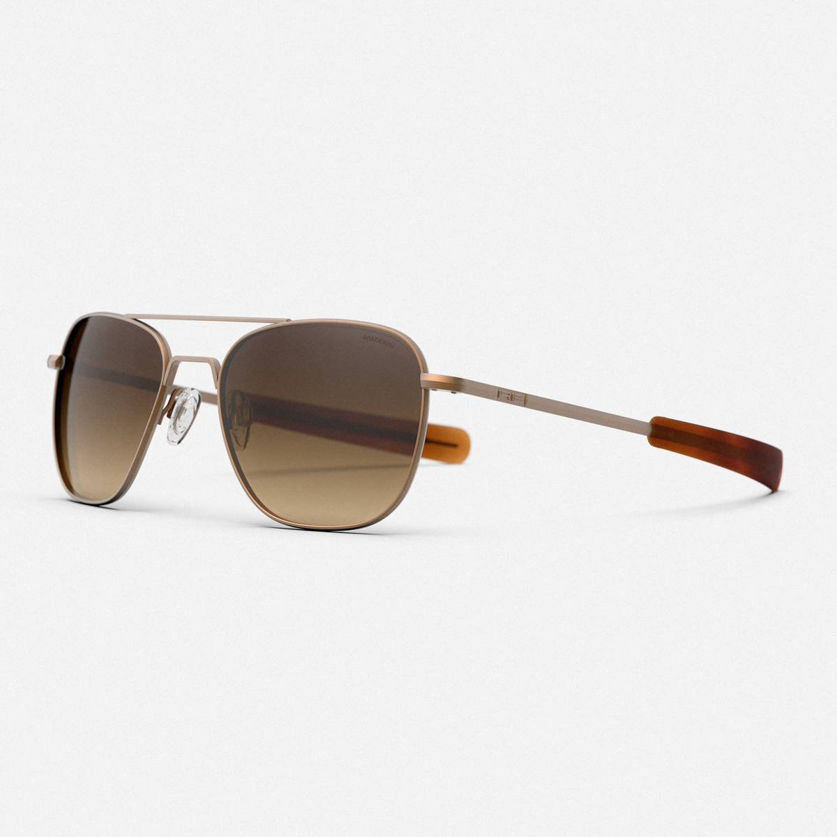 [22k Satin Chocolate Gold & Cape Sand Polarized Gradient Nylon Lens]