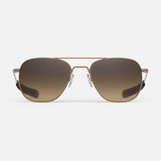 [22k Satin Chocolate Gold & Cape Sand Polarized Gradient Nylon Lens]