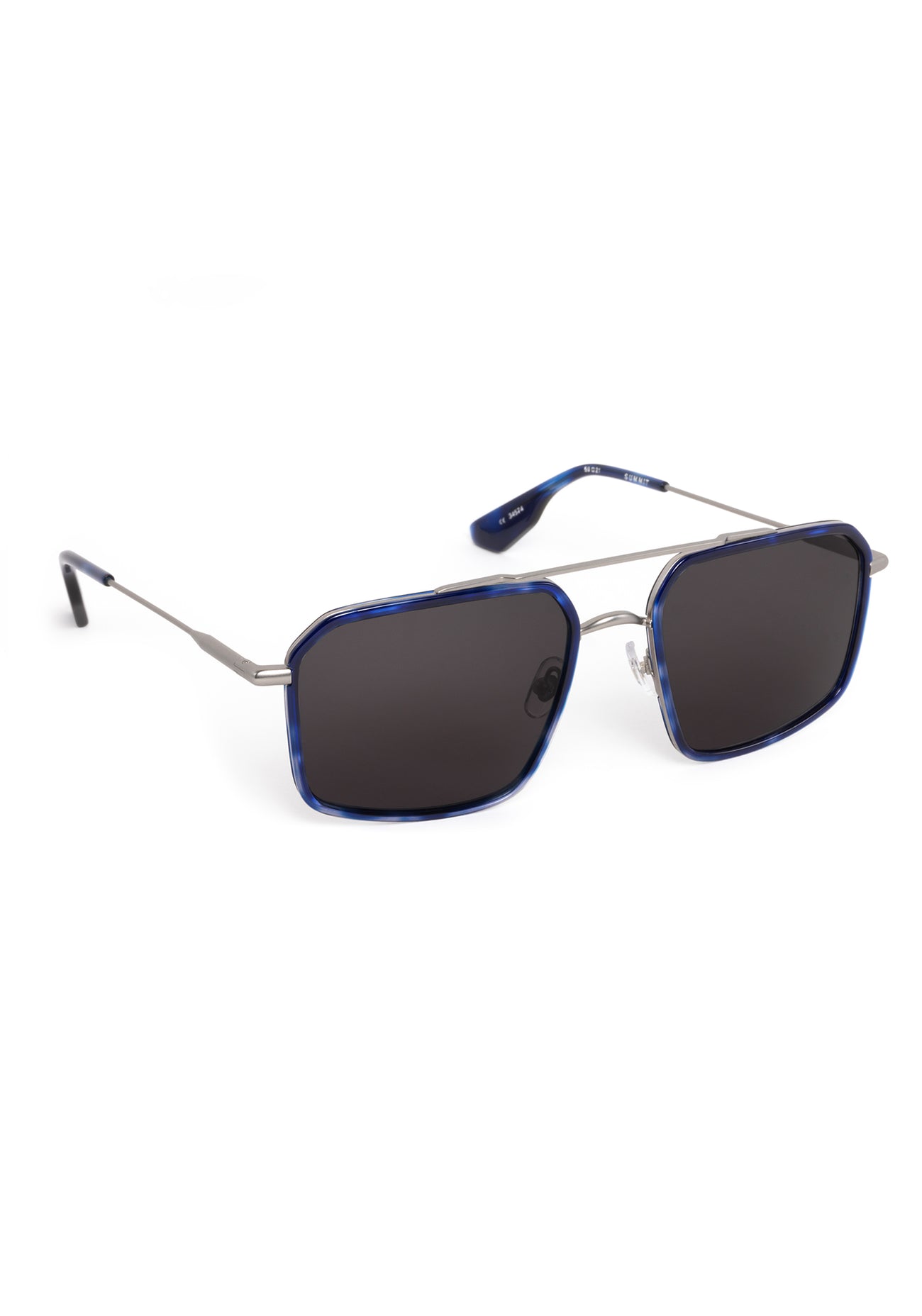 [Matte Raw Stainless Steel + Indigo Tortoise]