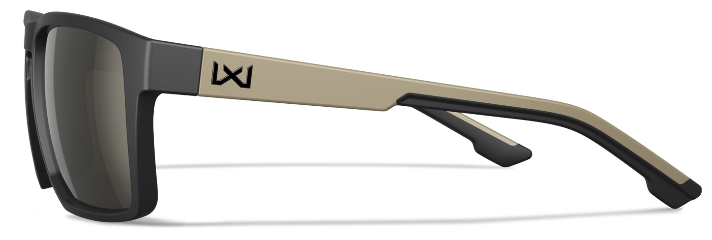 [Matte Black and Tan/CAPTIVATE™ Tungsten Mirror (Non-Polarized)]