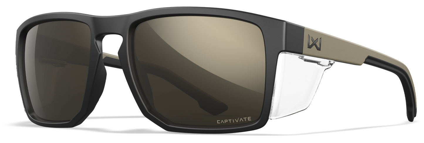[Matte Black and Tan/CAPTIVATE™ Tungsten Mirror (Non-Polarized)]