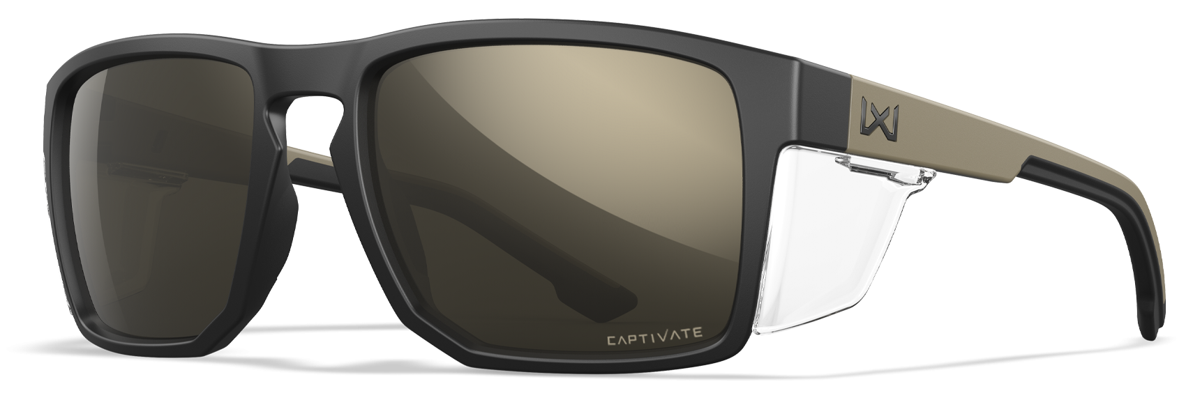 [Matte Black and Tan/CAPTIVATE™ Tungsten Mirror (Non-Polarized)]
