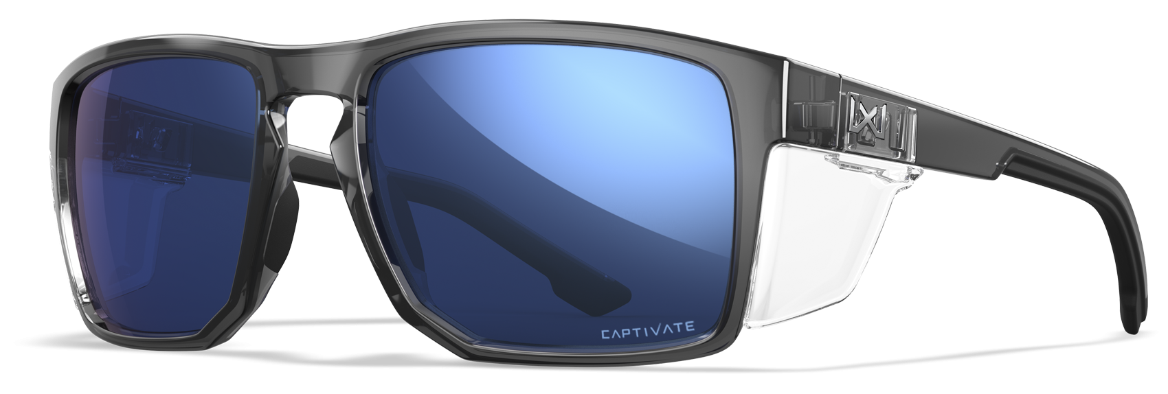 [Gloss Crystal Grey/CAPTIVATE™ Polarized Blue Mirror]