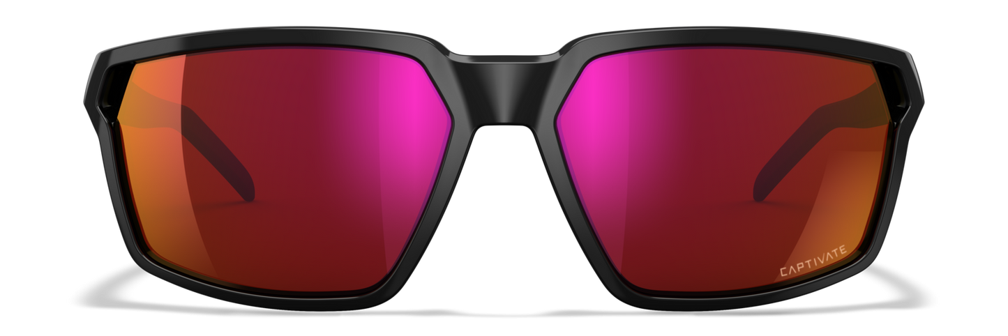 [Gloss Black/CAPTIVATE™ Red Mirror (Non-Polarized)]