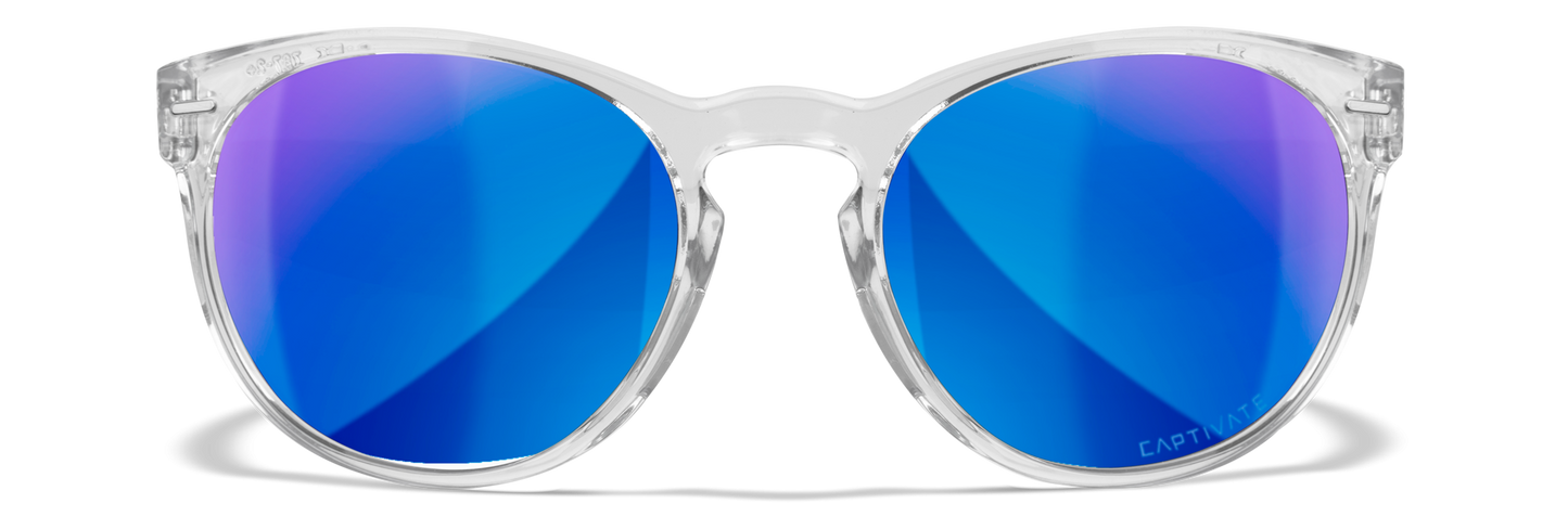 [Gloss Crystal Light Sapphire Blue/CAPTIVATE™ Polarized Blue Mirror]
