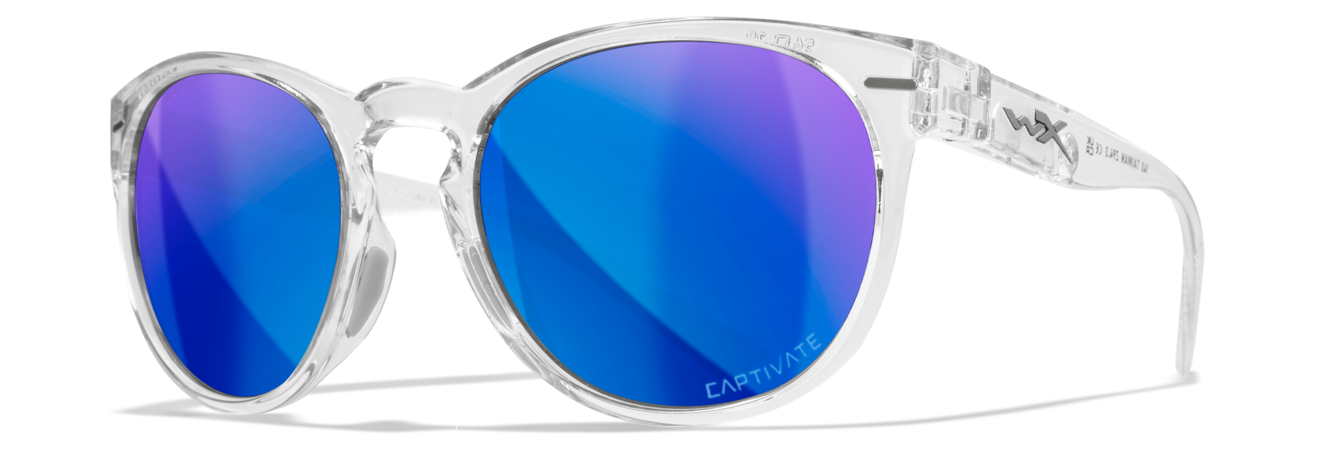 [Gloss Crystal Light Sapphire Blue/CAPTIVATE™ Polarized Blue Mirror]