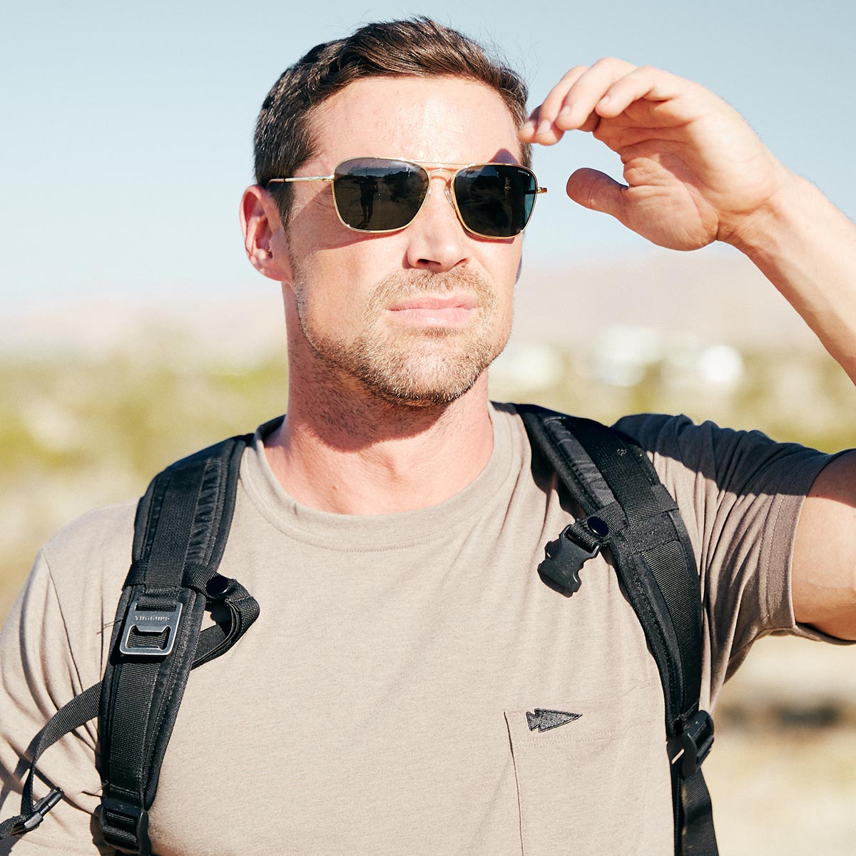 [23k Gold & American Gray Non-Polarized Glass Lens]