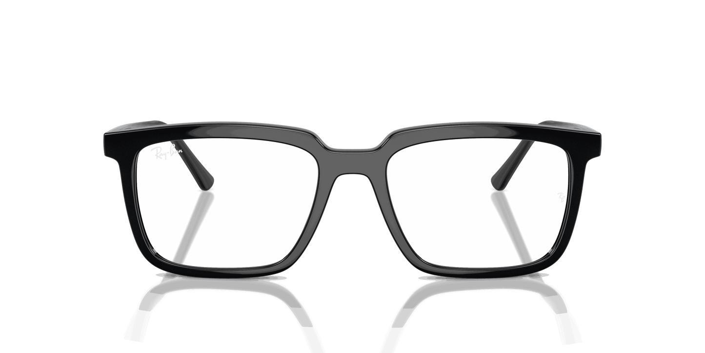 [Clear Lenses, Polished Black Frame]