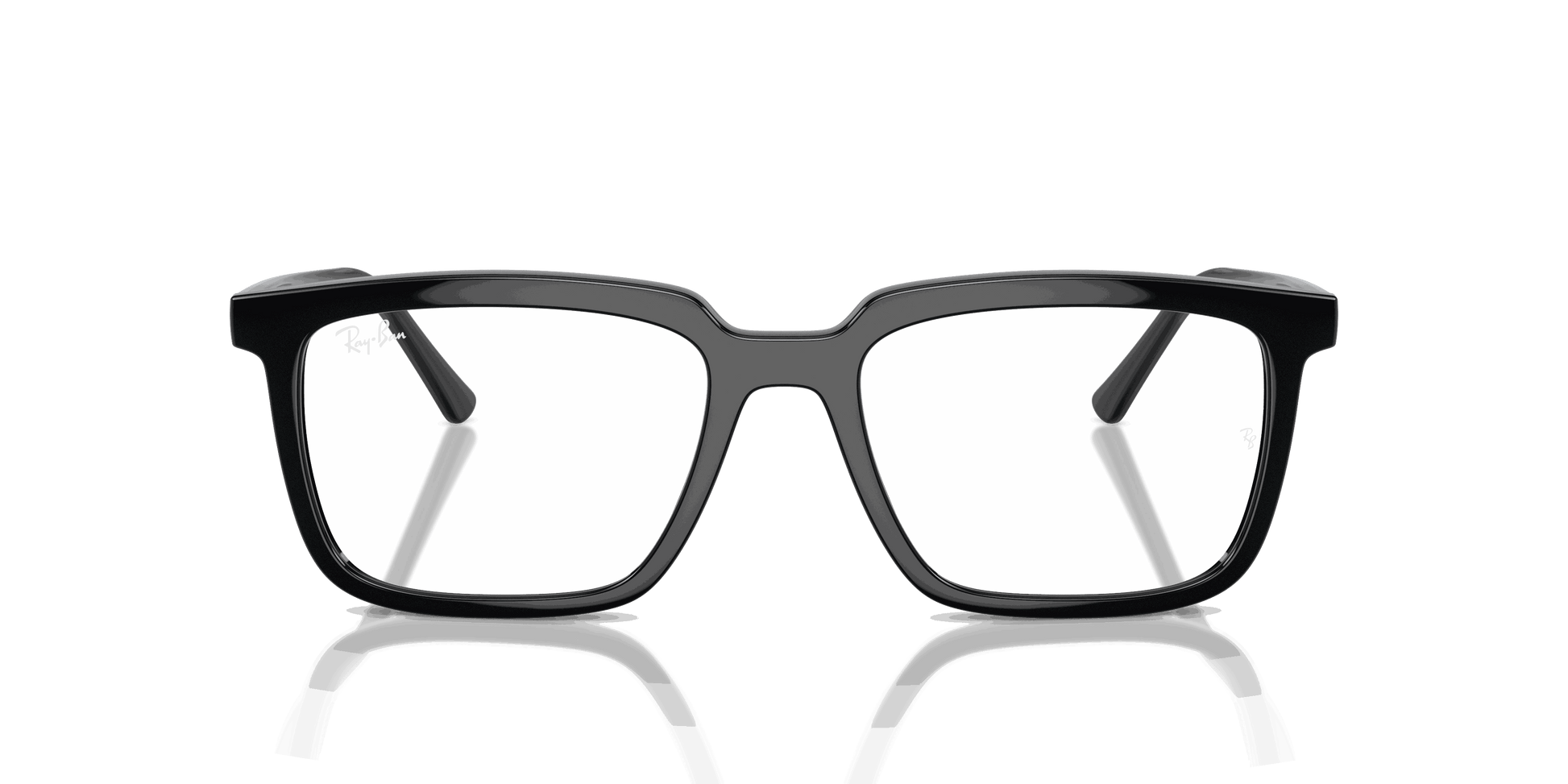[Clear Lenses, Polished Black Frame]
