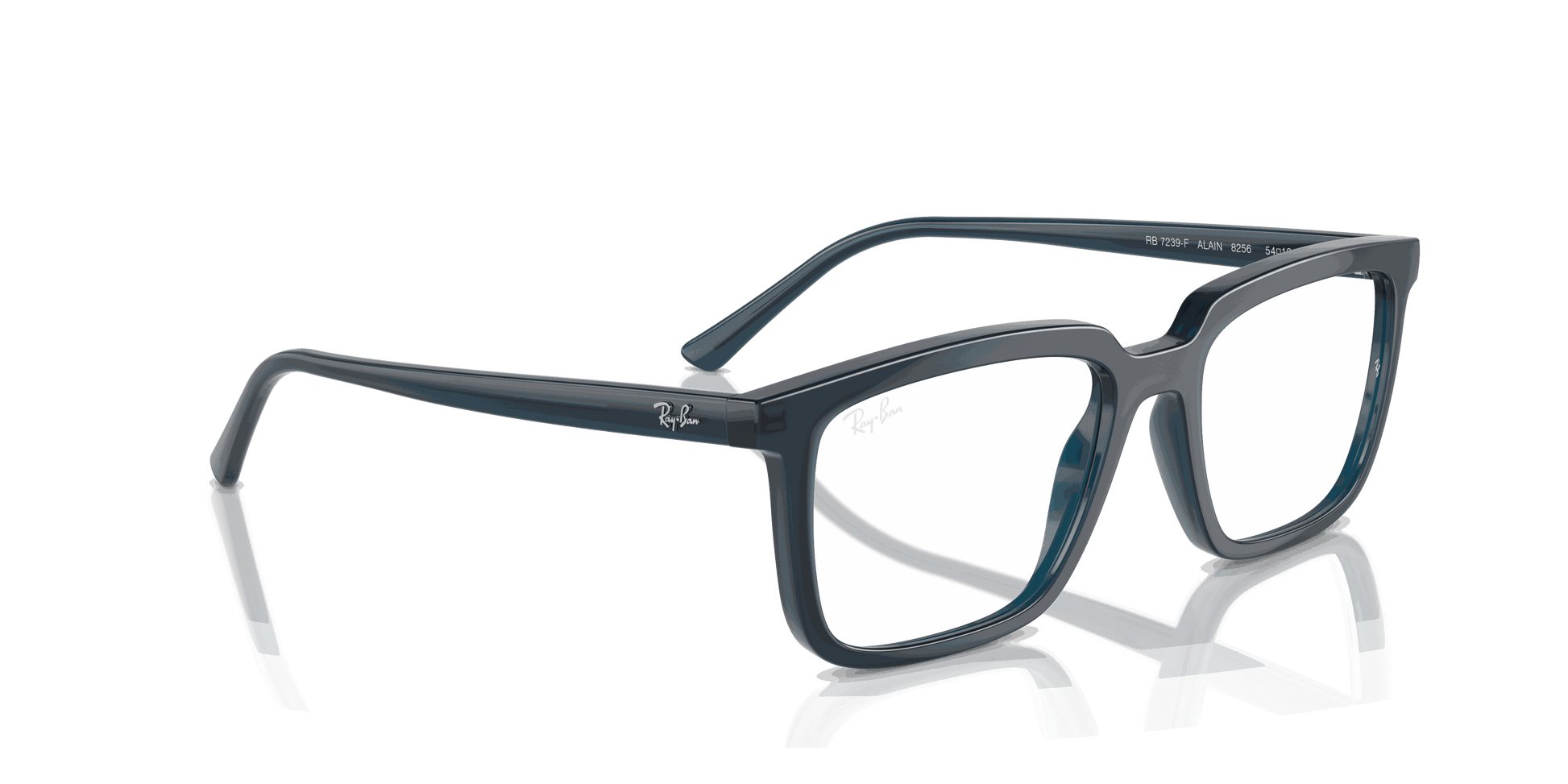 [Clear Lenses, Polished Opal Dark Blue Frame]