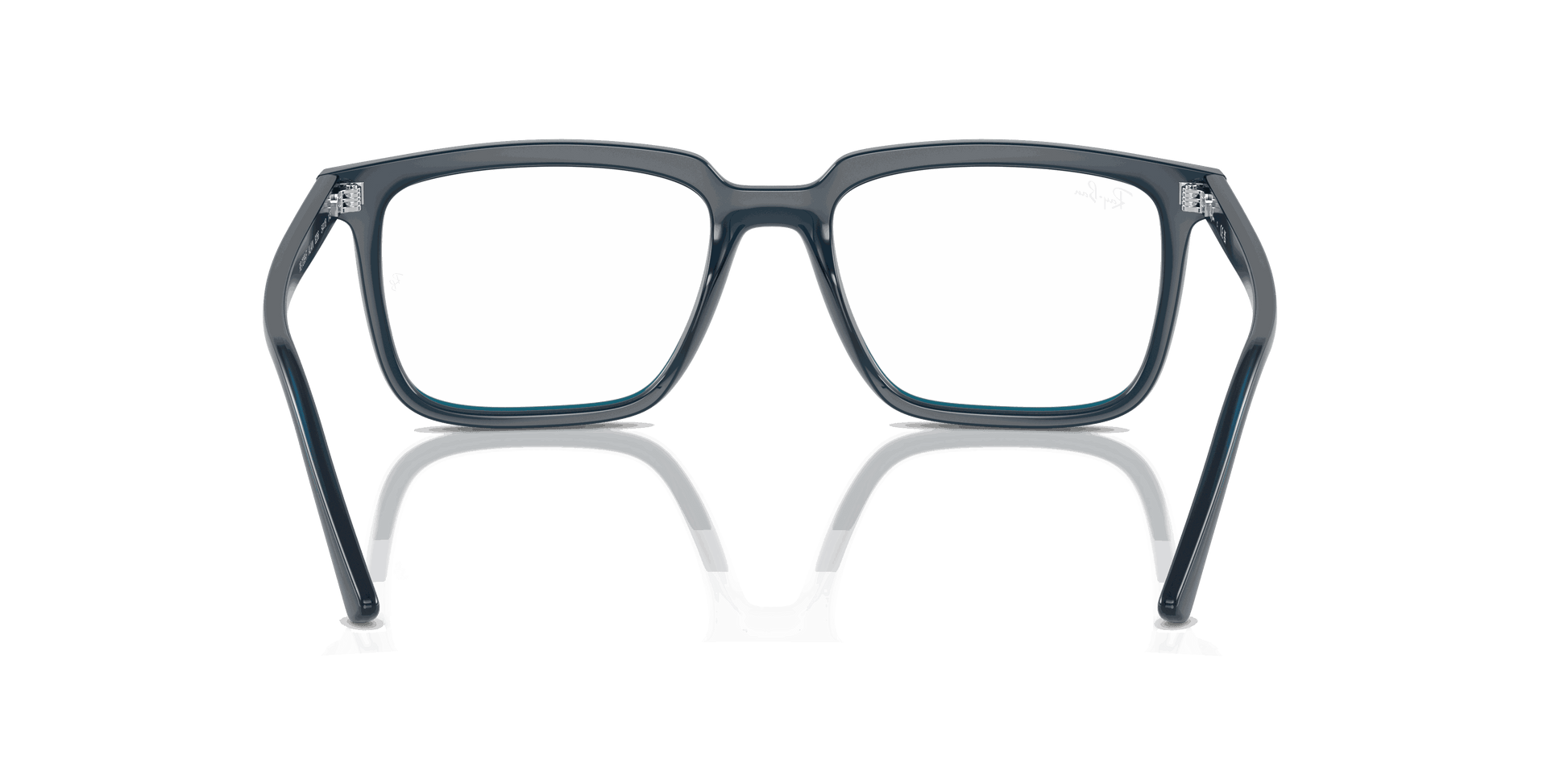 [Clear Lenses, Polished Opal Dark Blue Frame]