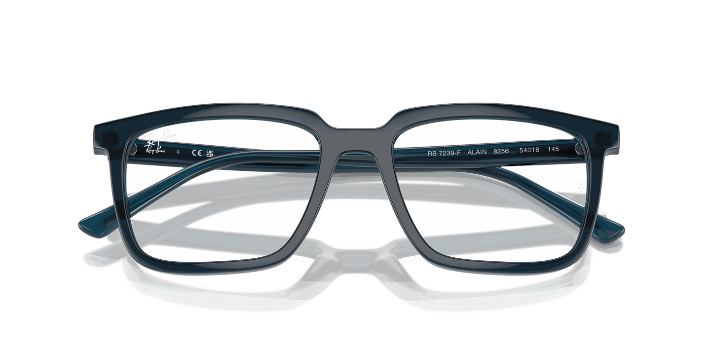 [Clear Lenses, Polished Opal Dark Blue Frame]
