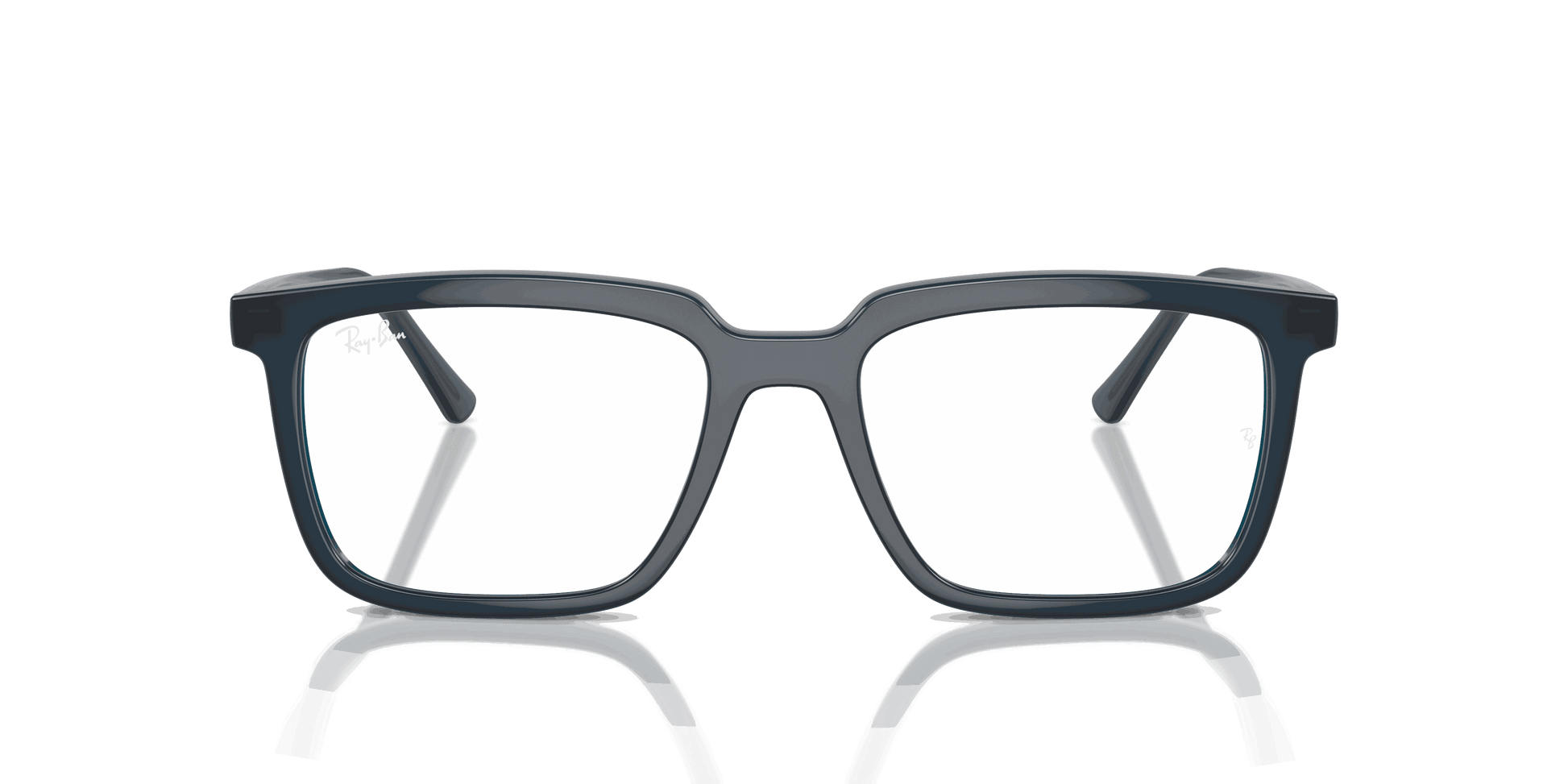 [Clear Lenses, Polished Opal Dark Blue Frame]