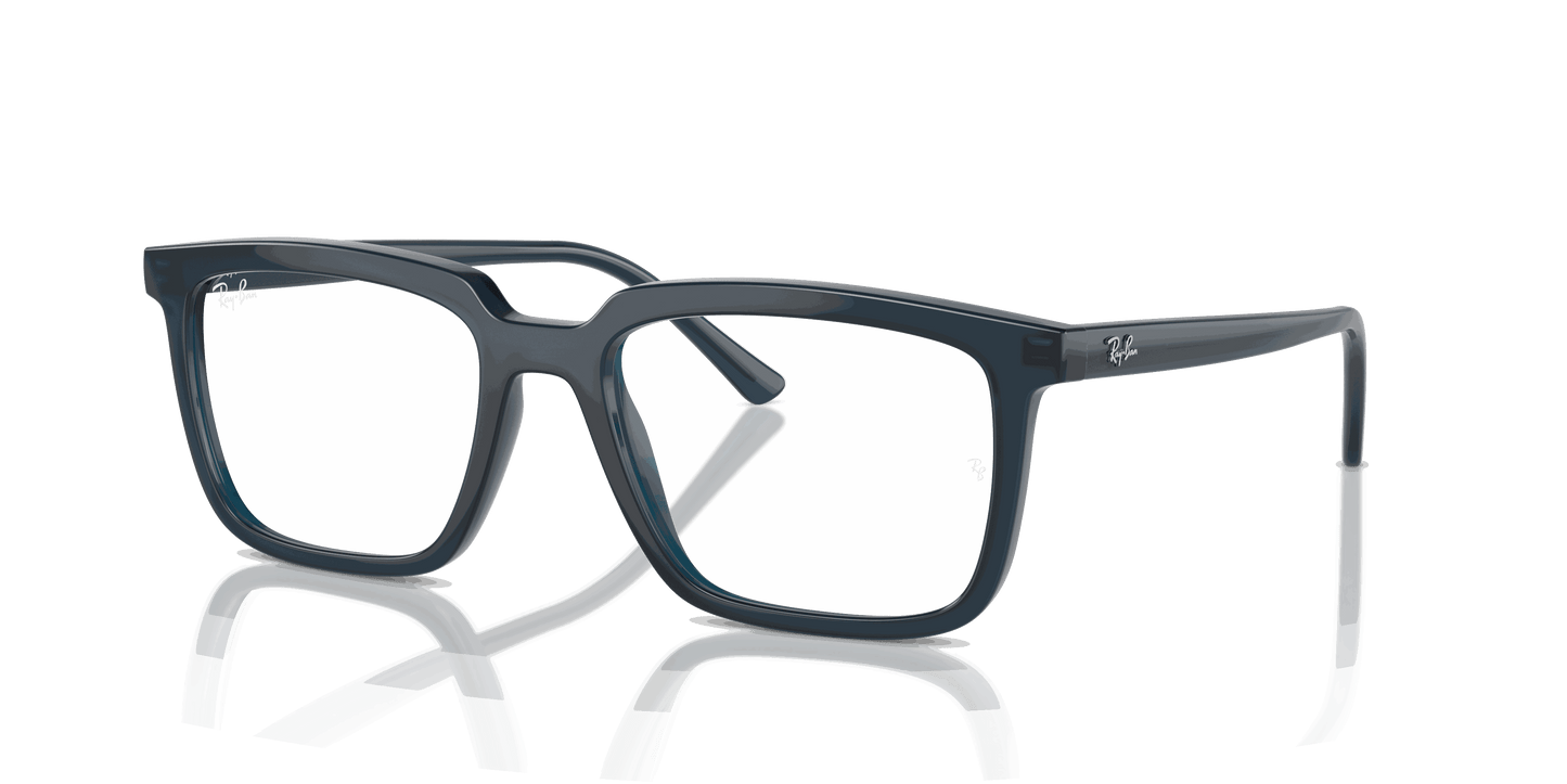[Clear Lenses, Polished Opal Dark Blue Frame]