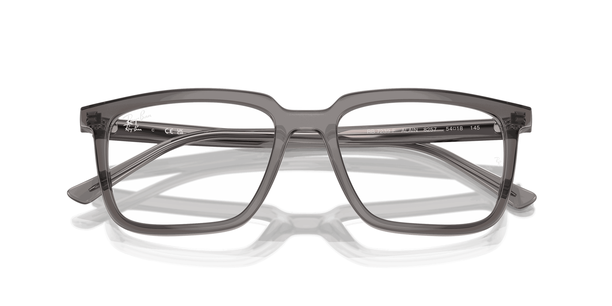 [Clear Lenses, Polished Opal Dark Grey Frame]