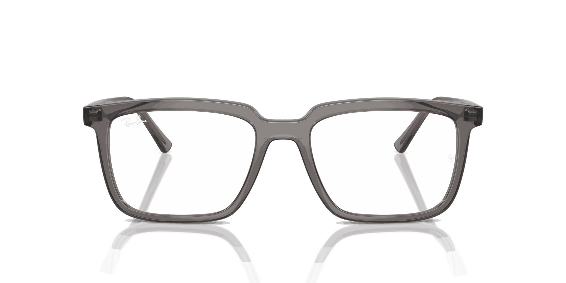 [Clear Lenses, Polished Opal Dark Grey Frame]