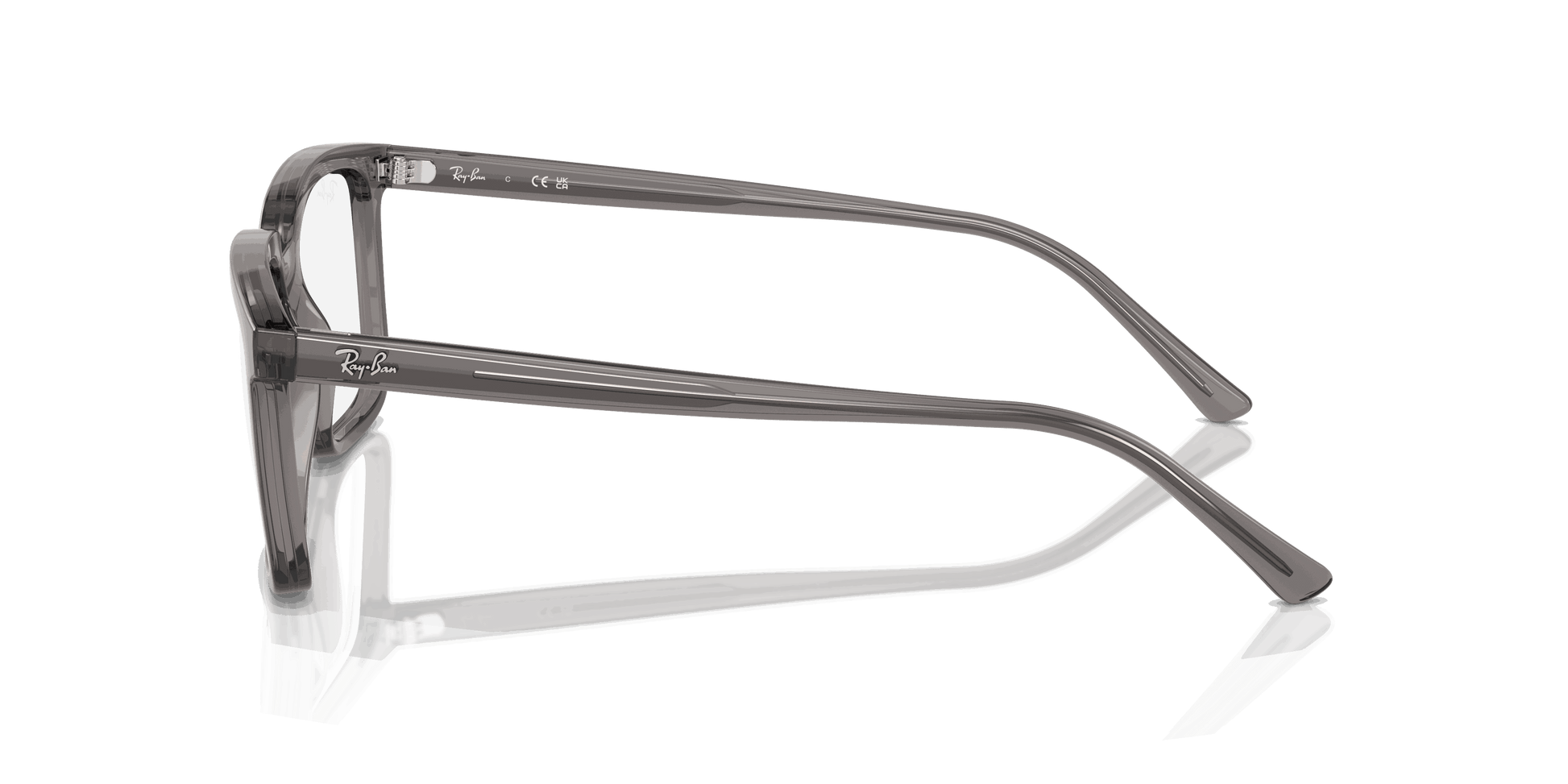 [Clear Lenses, Polished Opal Dark Grey Frame]