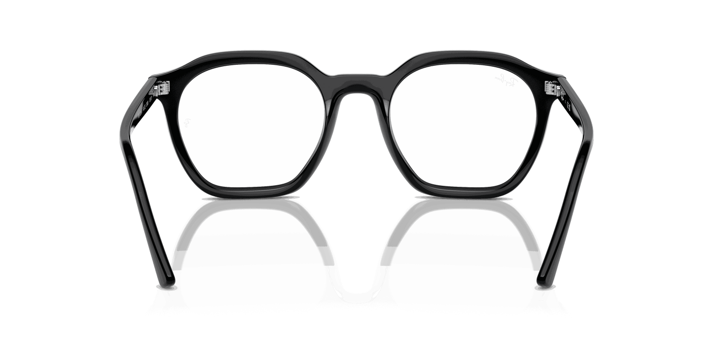 [Clear Lenses, Polished Black Frame]