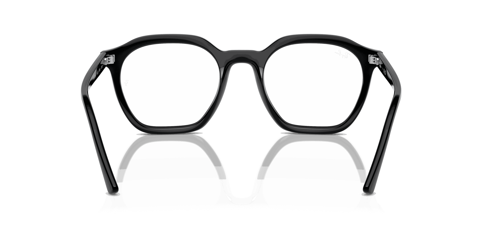 [Clear Lenses, Polished Black Frame]