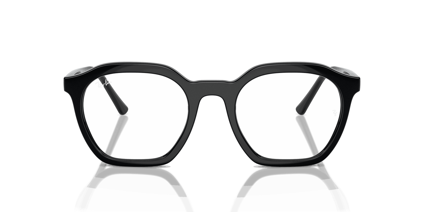 [Clear Lenses, Polished Black Frame]
