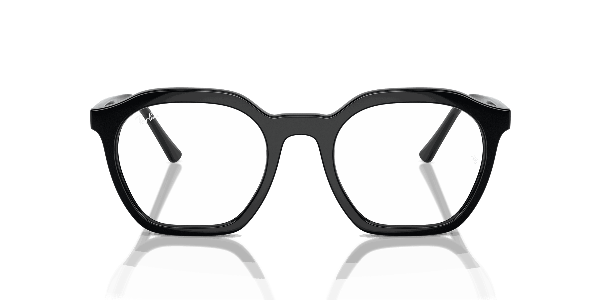 [Clear Lenses, Polished Black Frame]