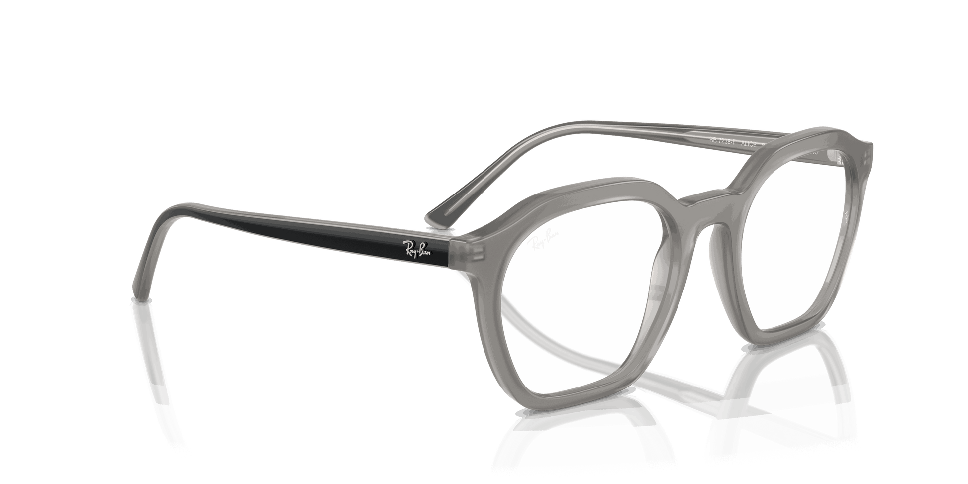 [Clear Lenses, Polished Opal Grey Frame]