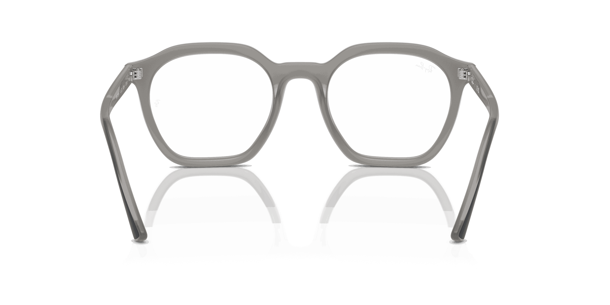 [Clear Lenses, Polished Opal Grey Frame]