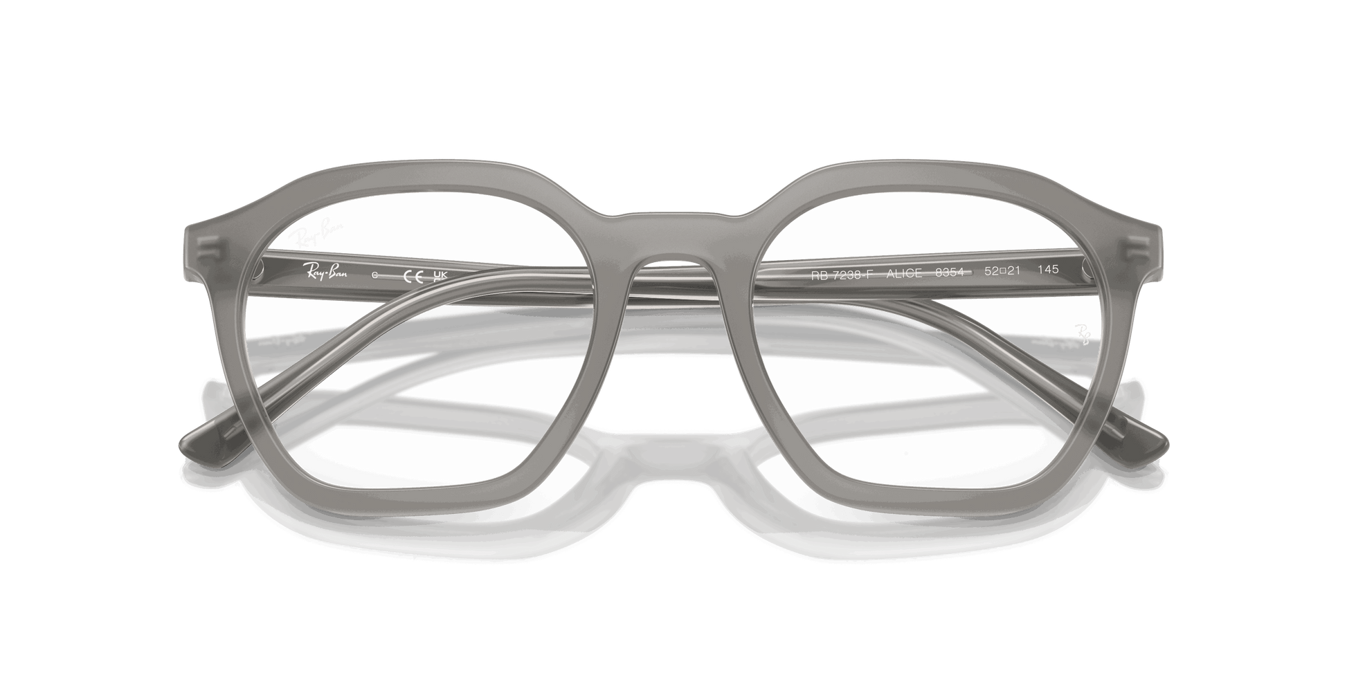 [Clear Lenses, Polished Opal Grey Frame]