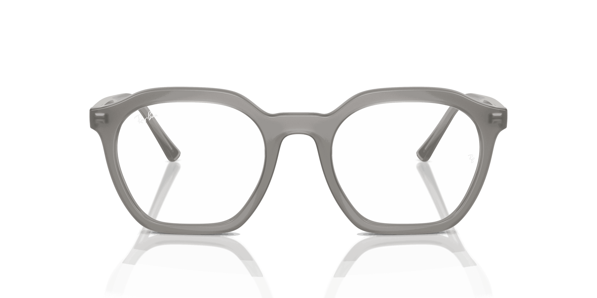 [Clear Lenses, Polished Opal Grey Frame]