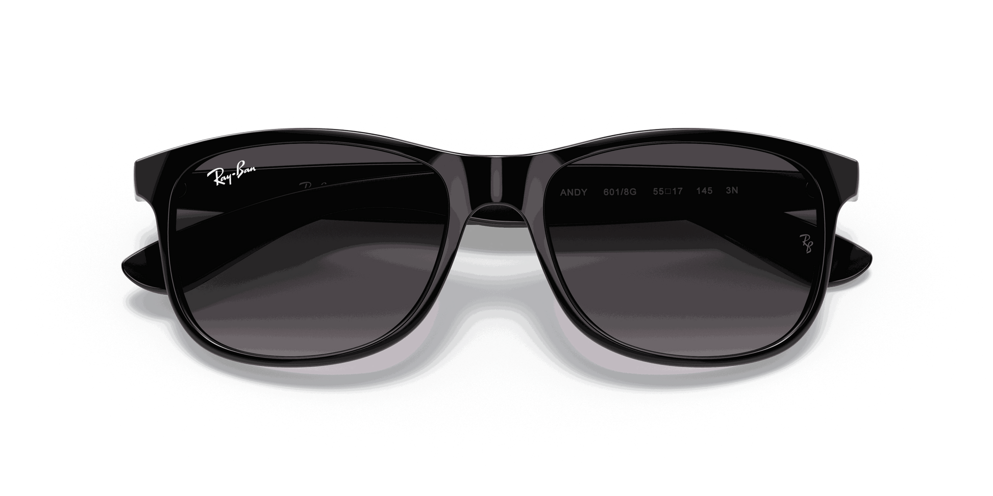 [Light Grey Gradient Dark Grey Lenses, Polished Black Frame]