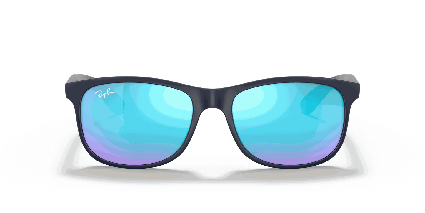 [Blue Mirror Lenses, Matte Blue Frame]