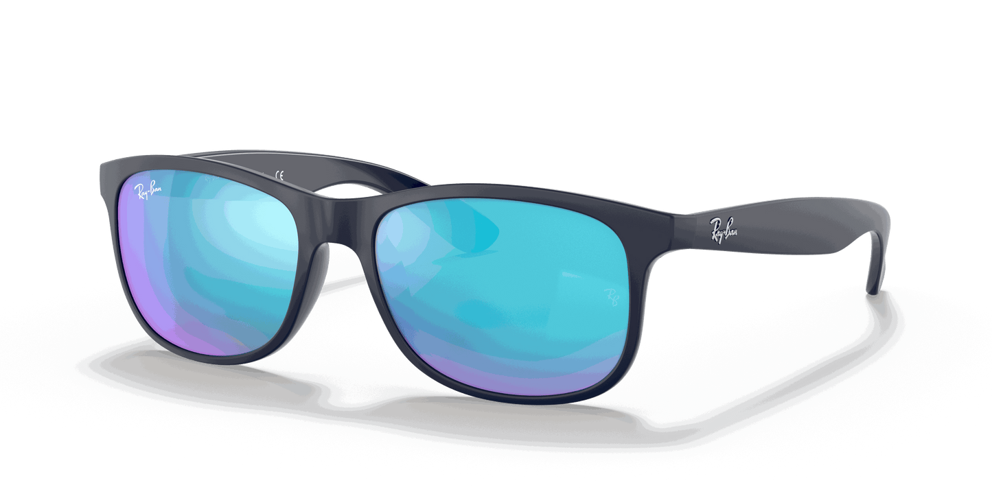 [Blue Mirror Lenses, Matte Blue Frame]
