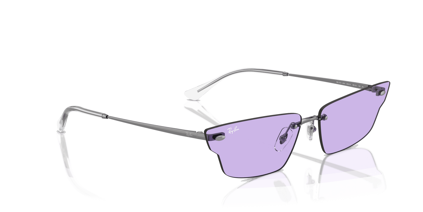 [Violet Lenses, Polished Gunmetal Frame]