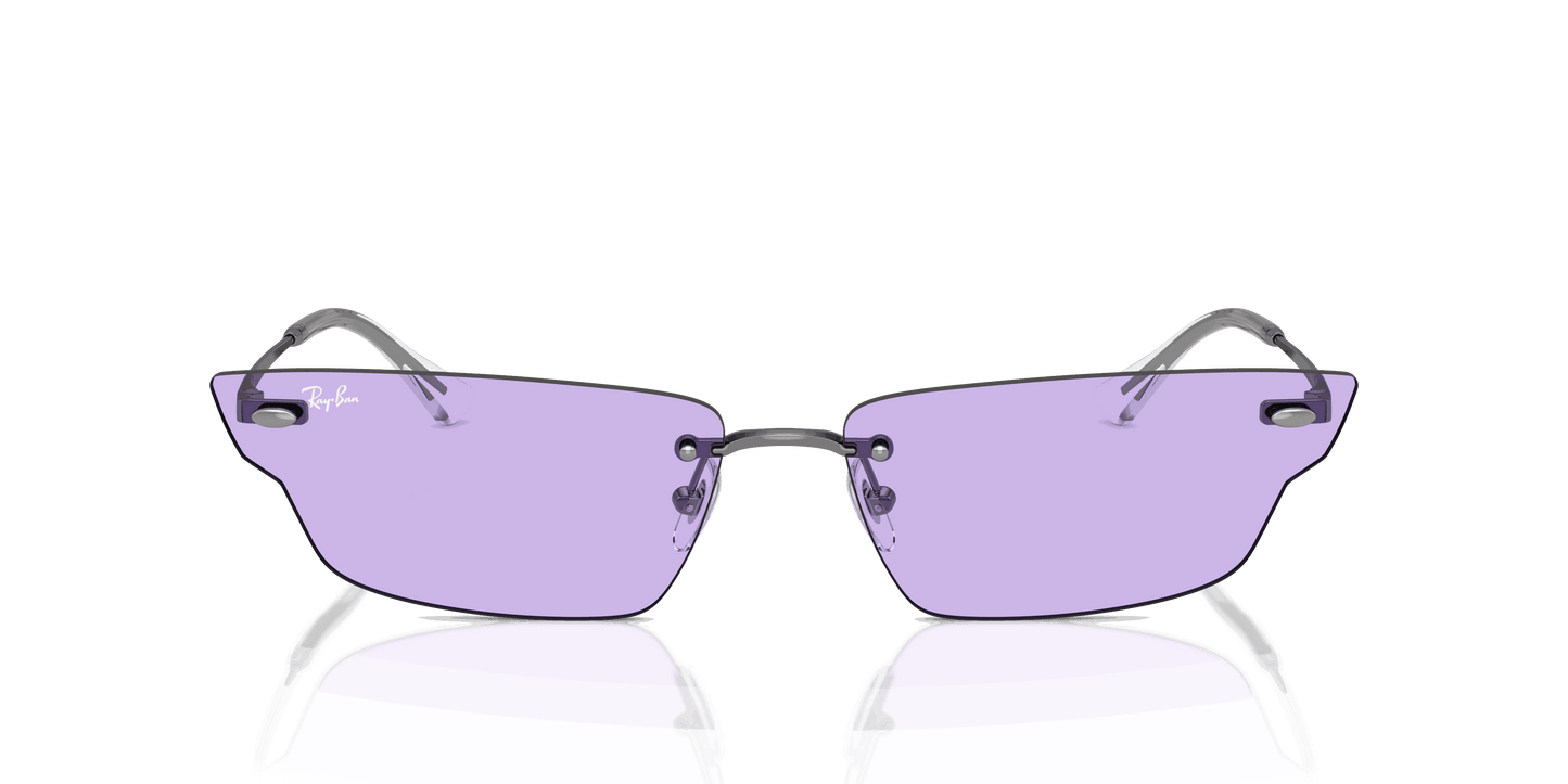 [Violet Lenses, Polished Gunmetal Frame]