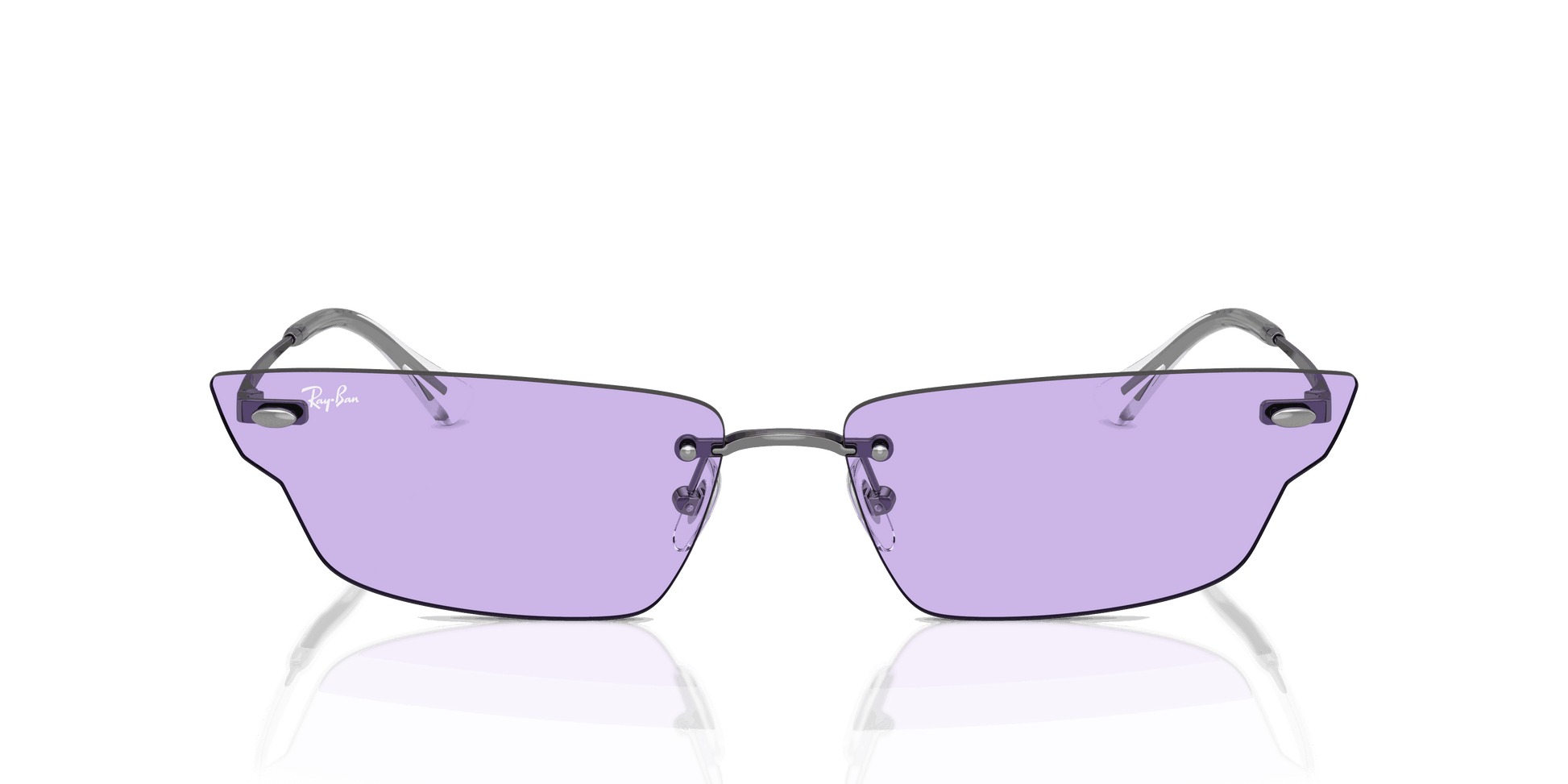 [Violet Lenses, Polished Gunmetal Frame]