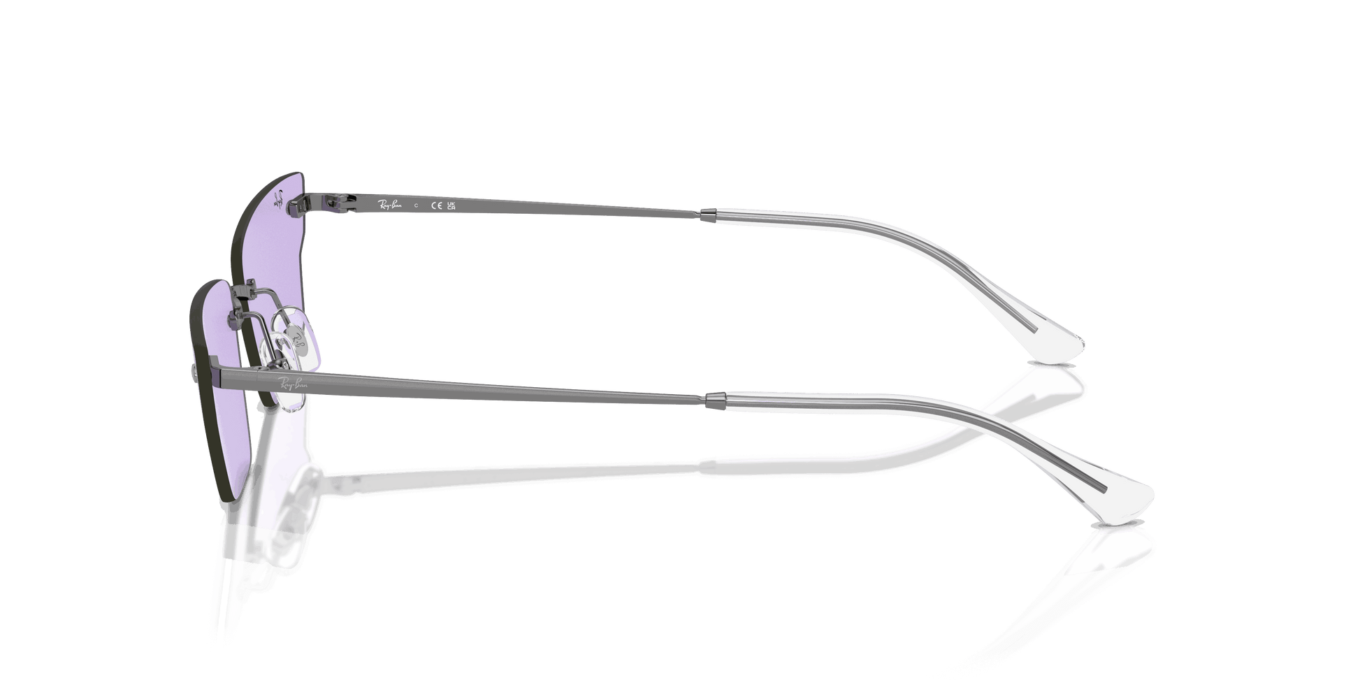 [Violet Lenses, Polished Gunmetal Frame]
