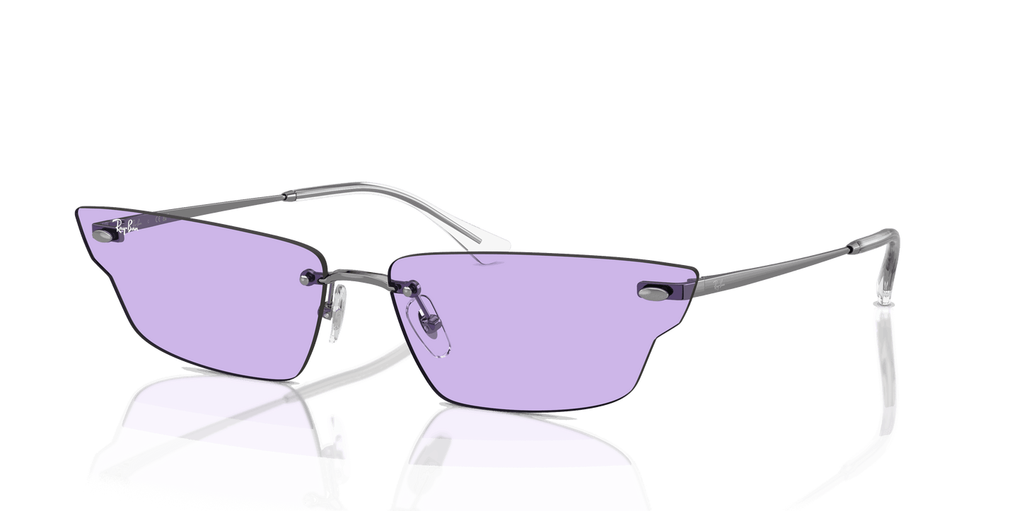 [Violet Lenses, Polished Gunmetal Frame]