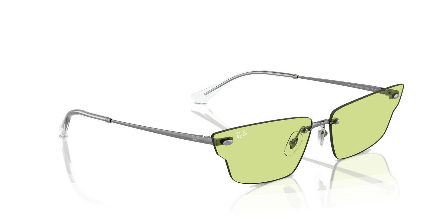 [Green Lenses, Polished Gunmetal Frame]