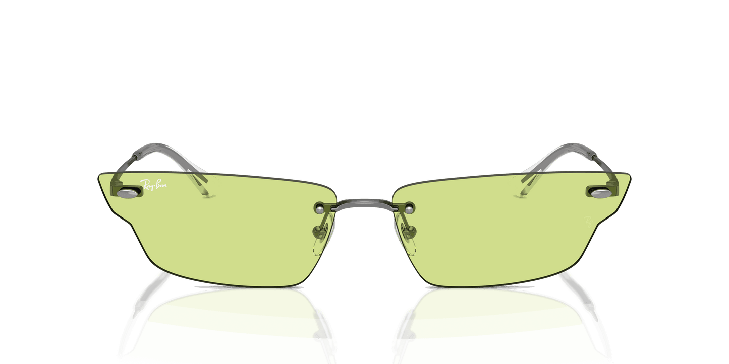 [Green Lenses, Polished Gunmetal Frame]